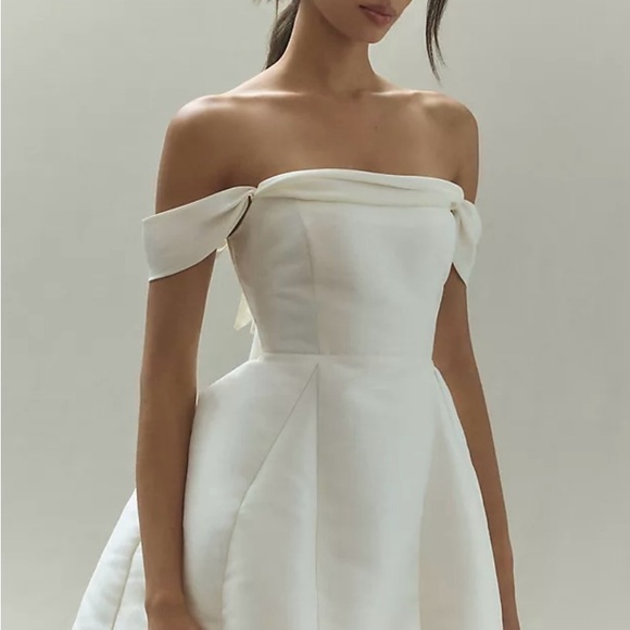 BHLDN Strapless White Dress - Picture 2 of 7